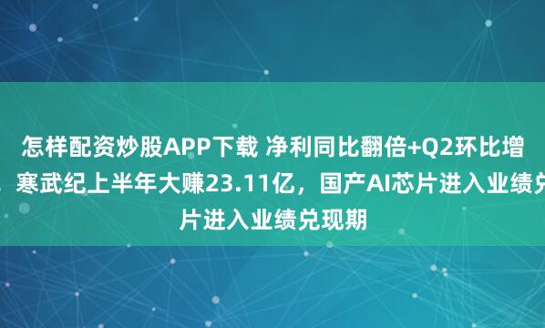 怎样配资炒股APP下载 净利同比翻倍+Q2环比增28%！寒武纪上半年大赚23.11亿，国产AI芯片进入业绩兑现期